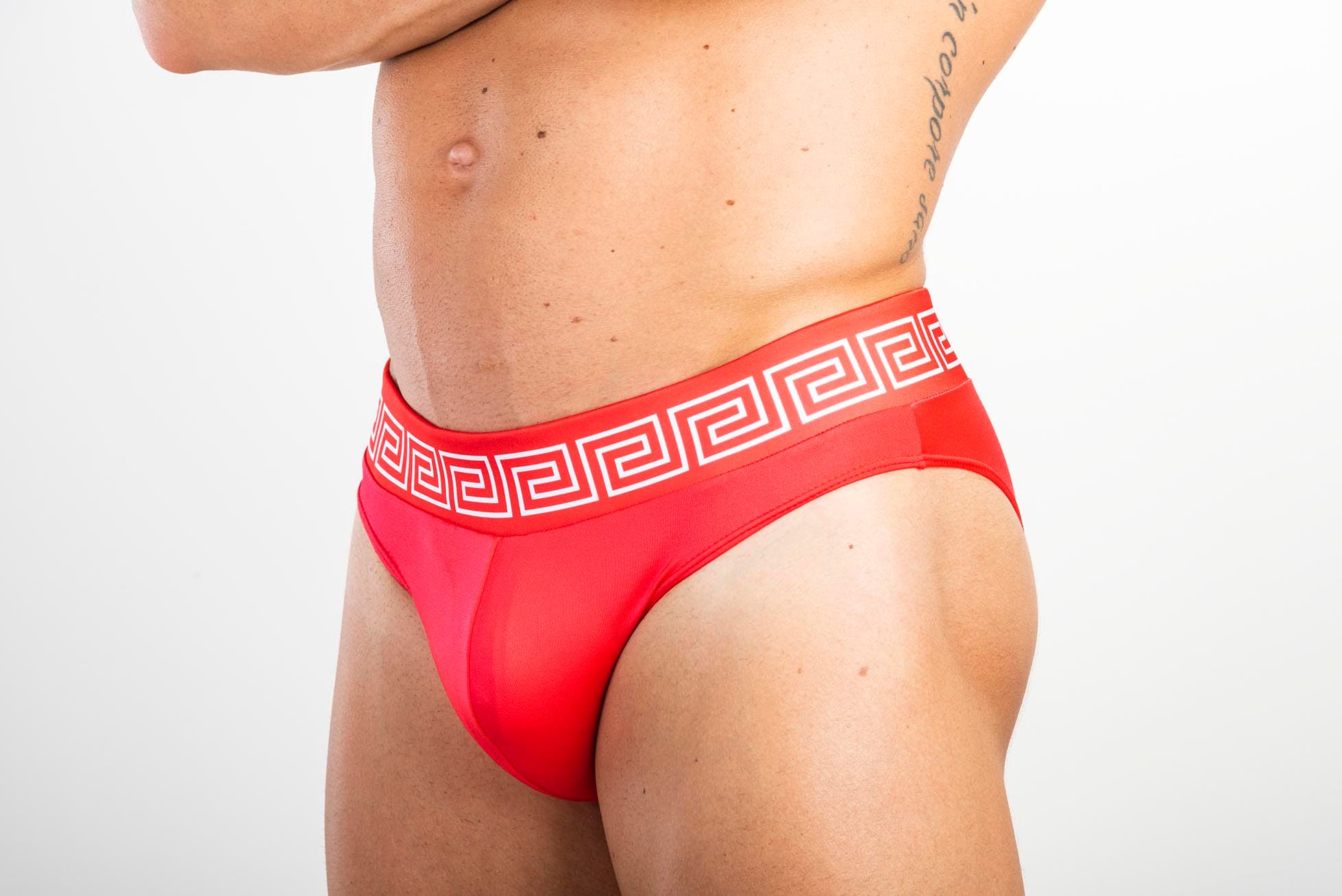 Red & Red & White - Swimming trunks